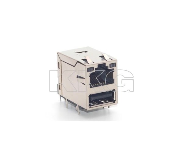 RJ11-8206 full package with light single layer USB2.0 with filter